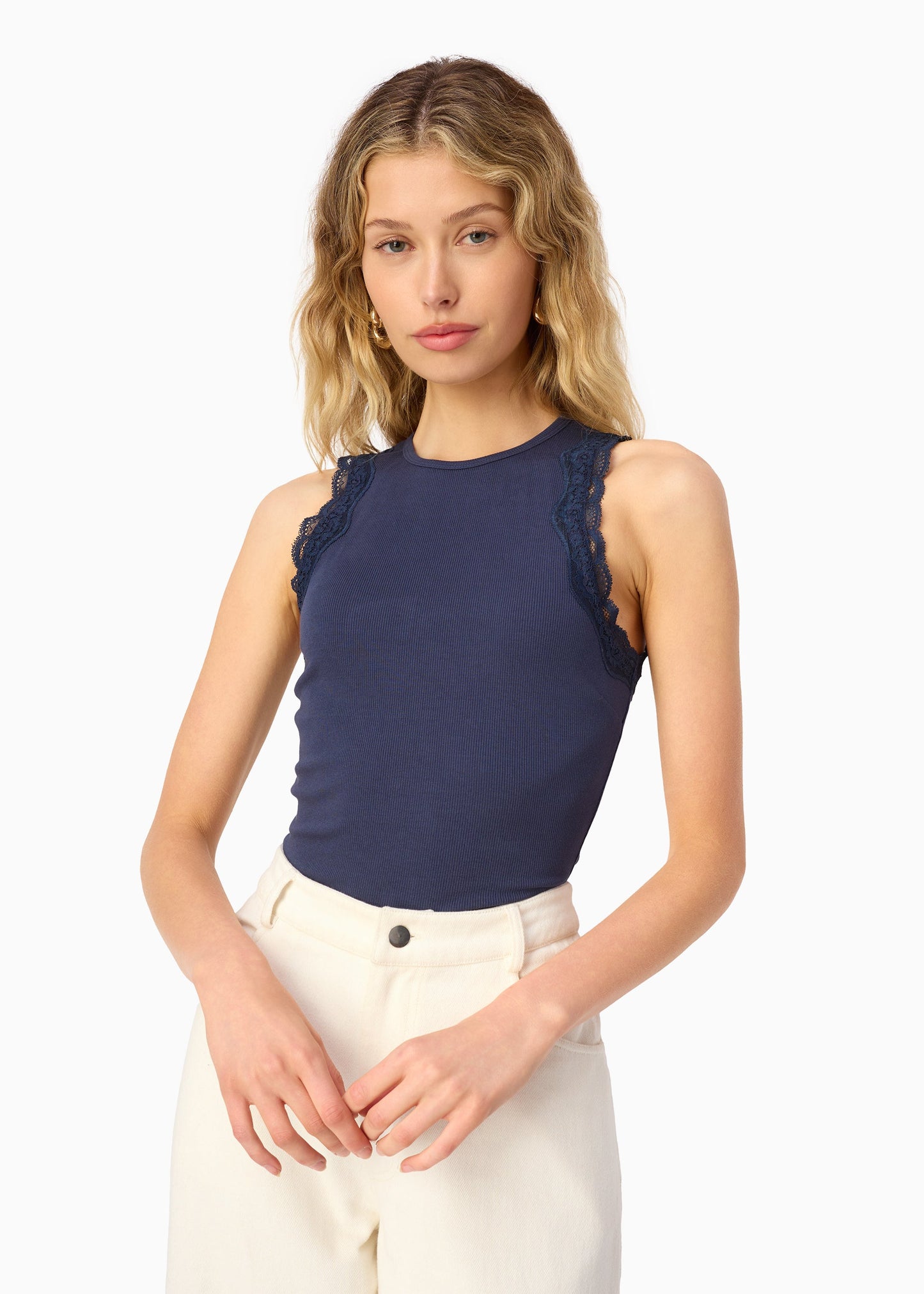 Rian Rib Knit Tank Harbor