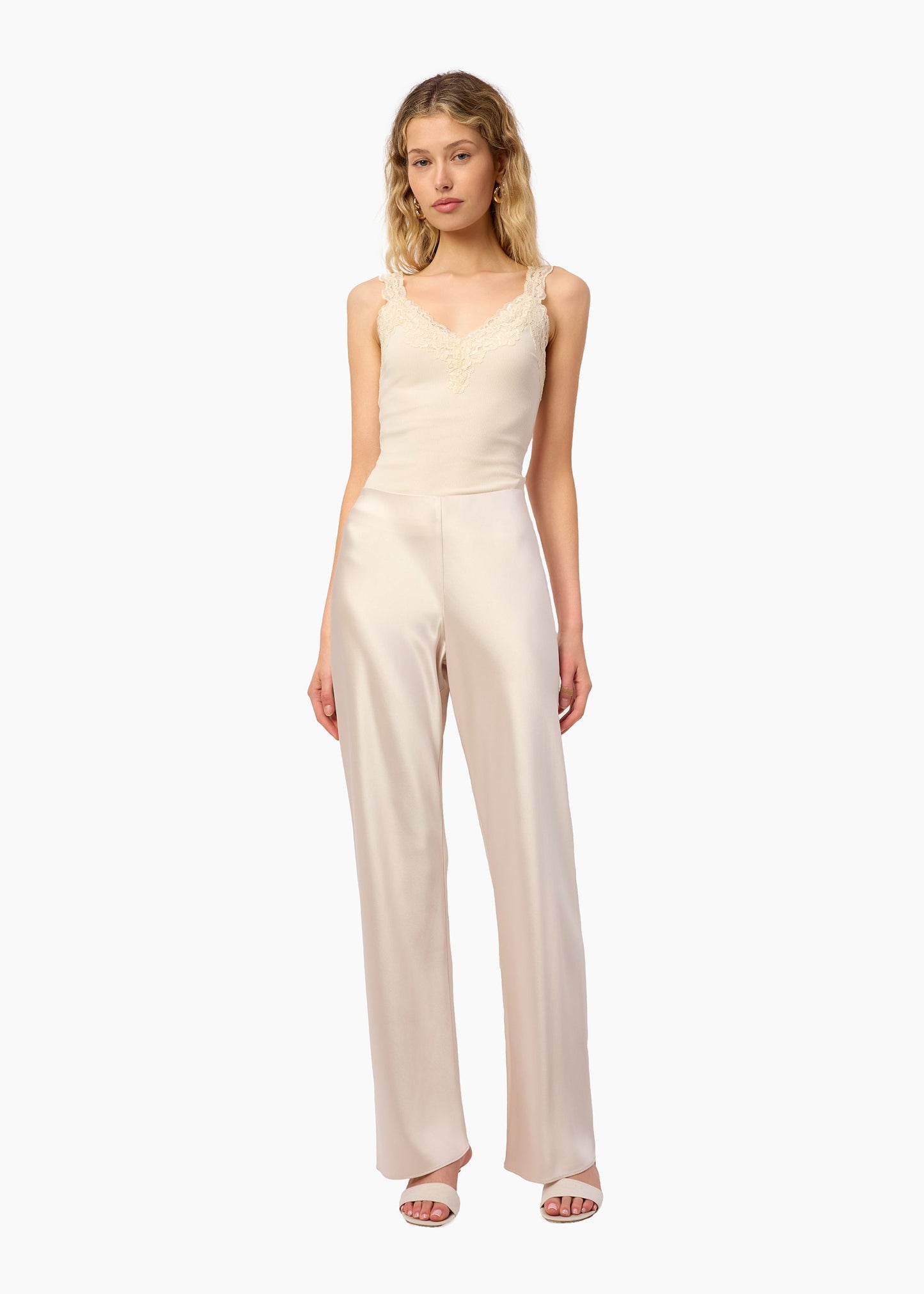 Lani Rib Knit Tank Bone