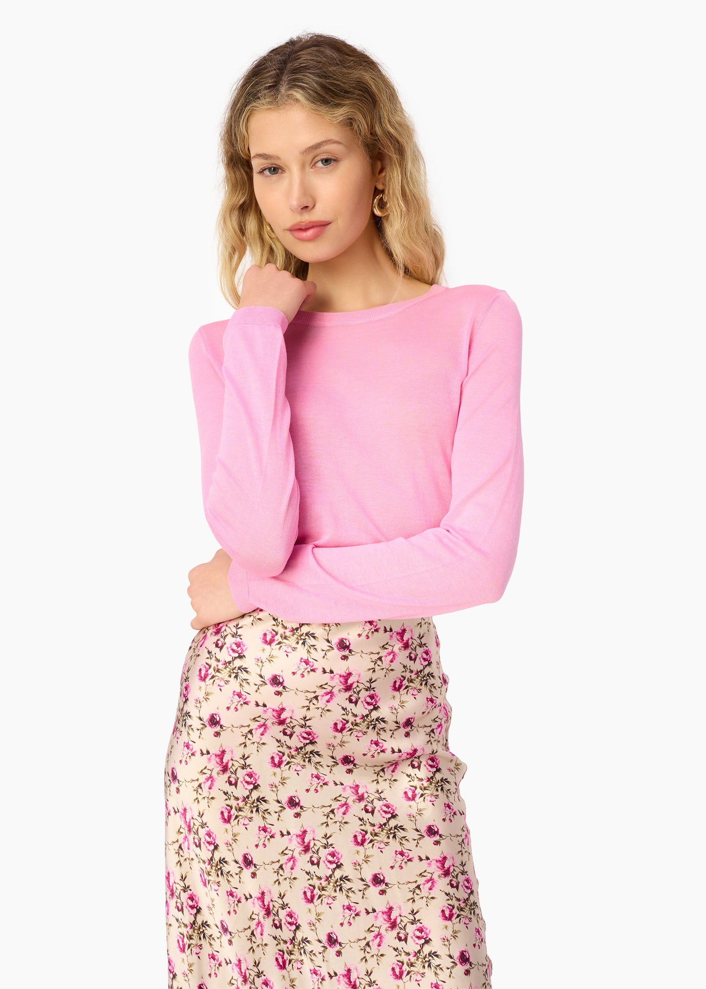 Jaime Lightweight Knit Top Camellia
