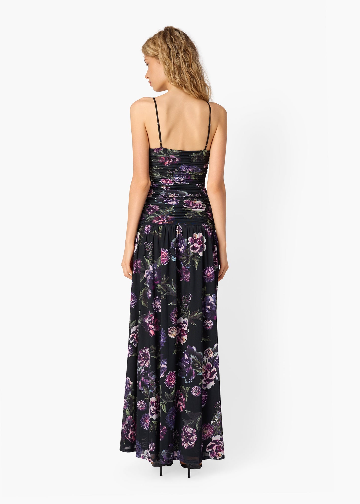 Tashi Mesh Maxi  Dress Dark & Stormy