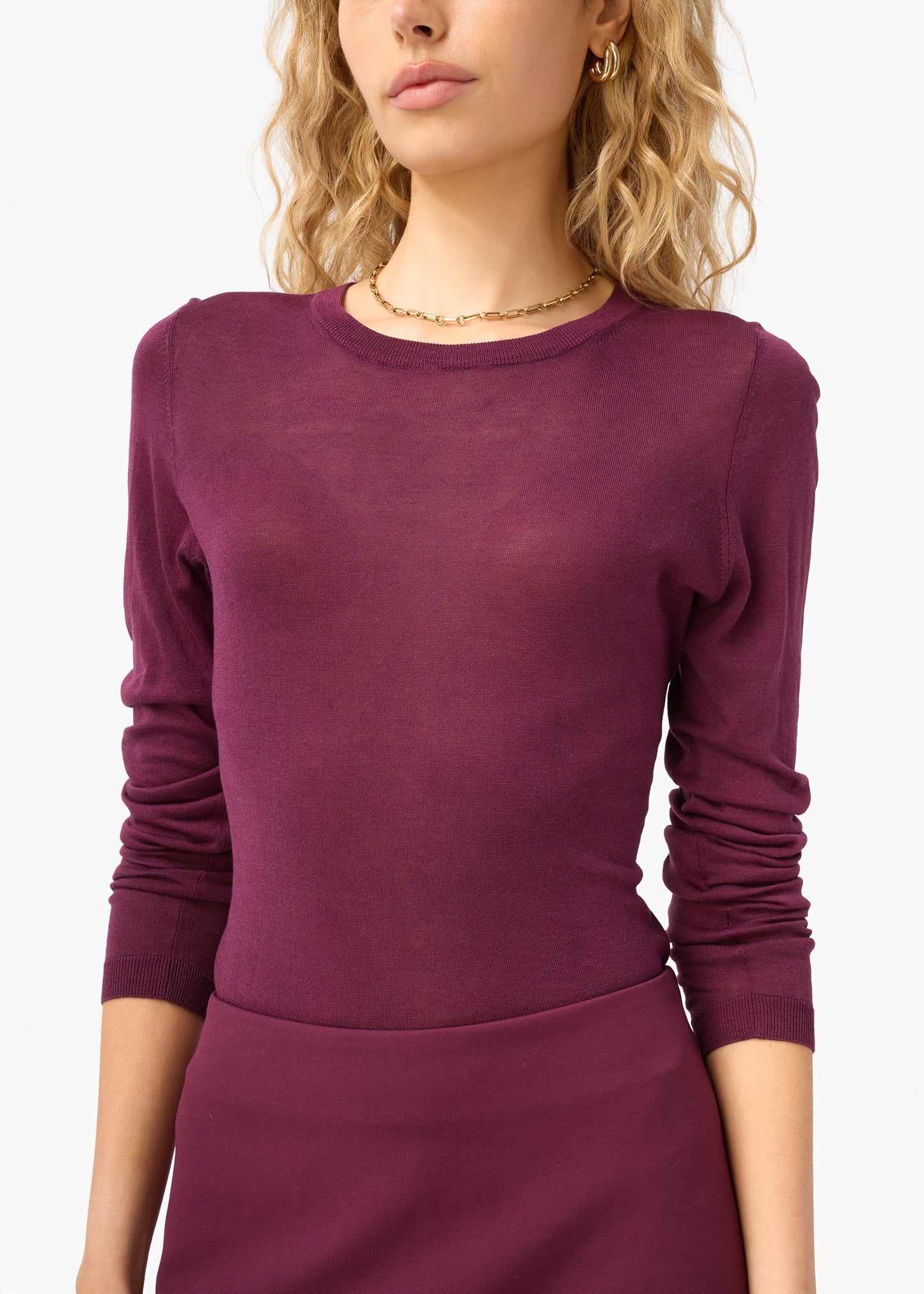 Jaime Lightweight Knit Top Blackberry
