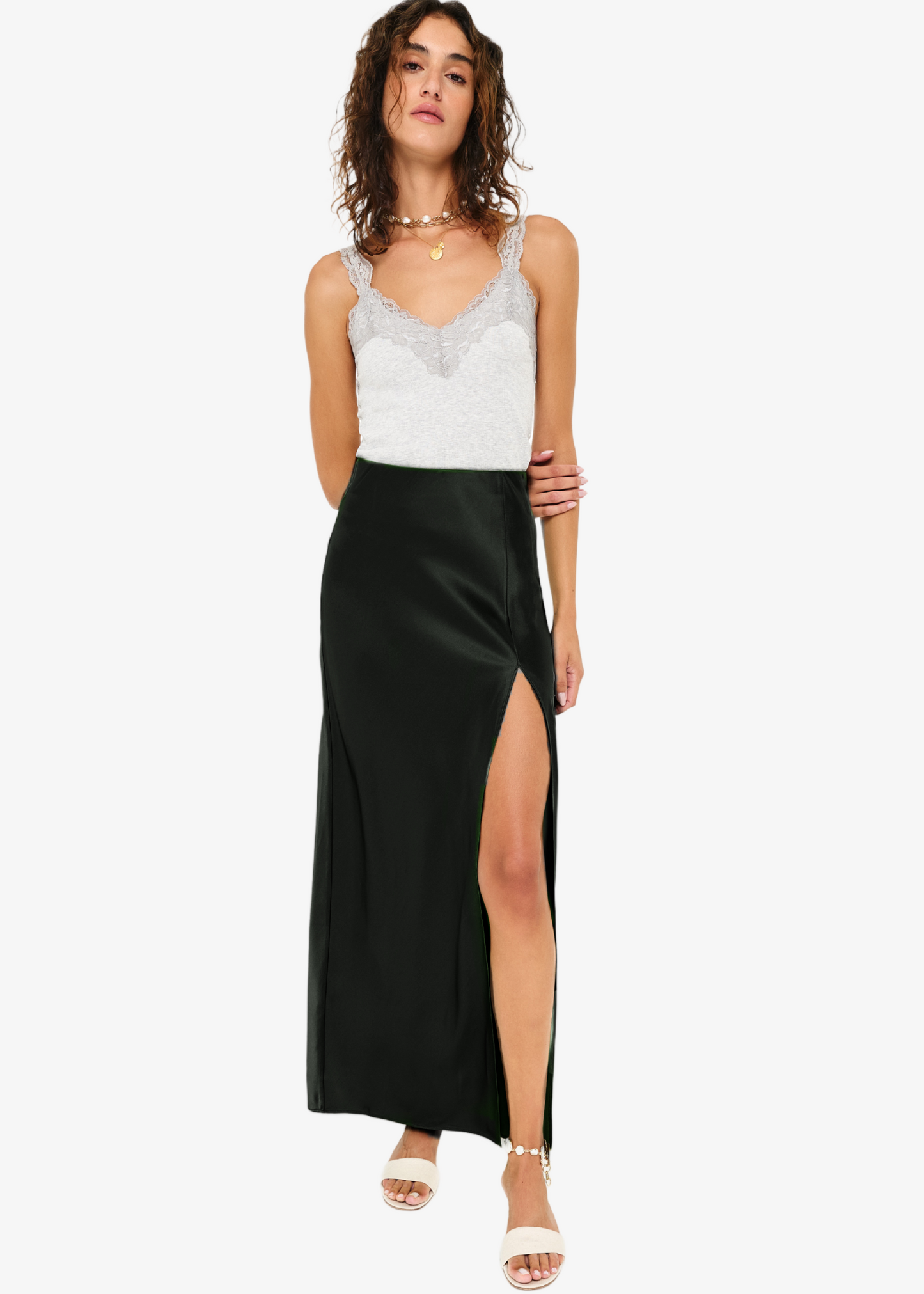 Lani Rib Knit Tank Heather Gray
