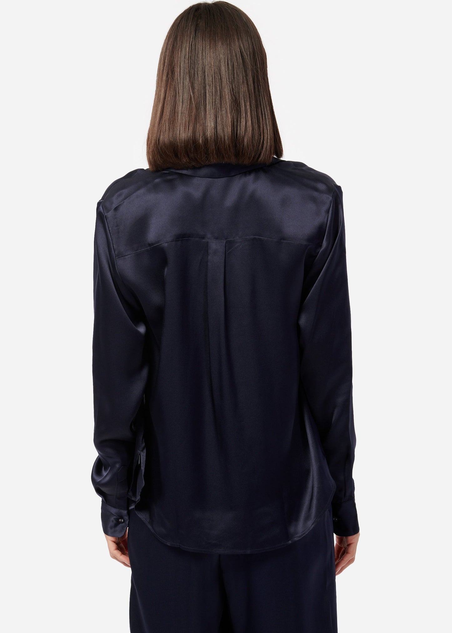 Crosby Silk Blouse Navy