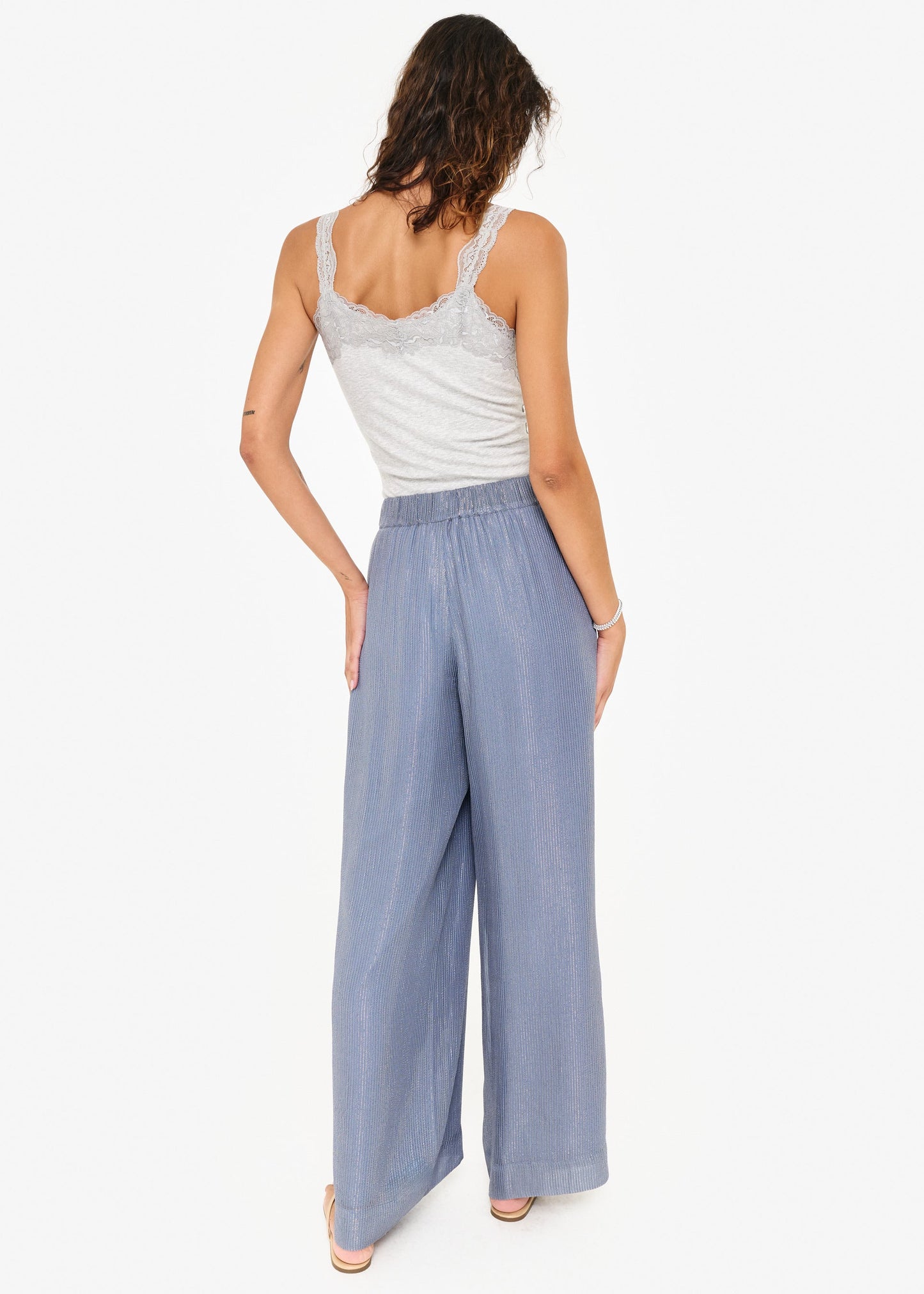 Lani Rib Knit Tank Heather Gray