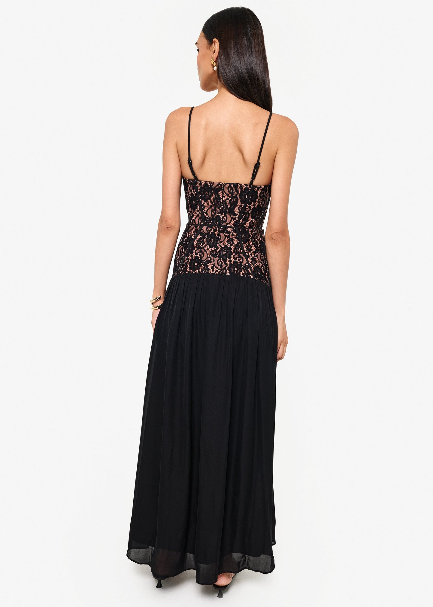 Corsica Lace Corset Dress Black