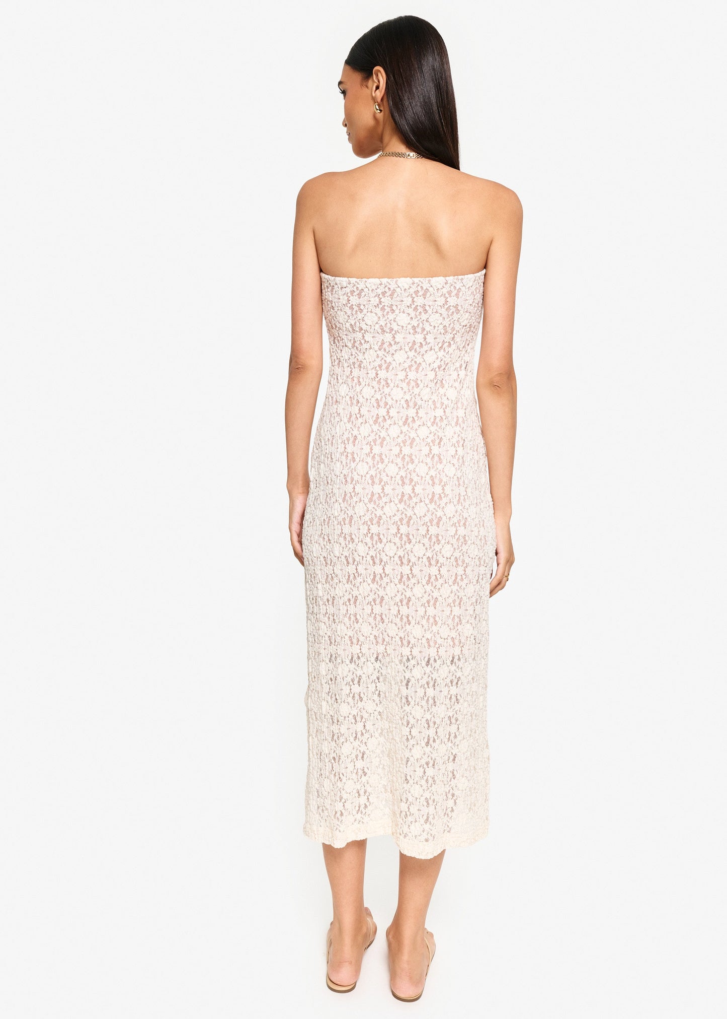 Castela Stretch Lace Dress Bone