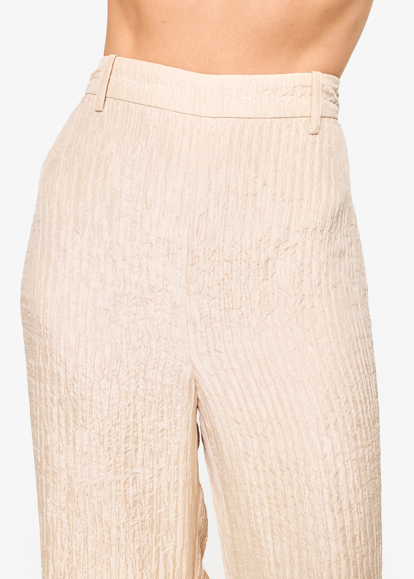 Serra Wide Leg High Rise Pant Bone