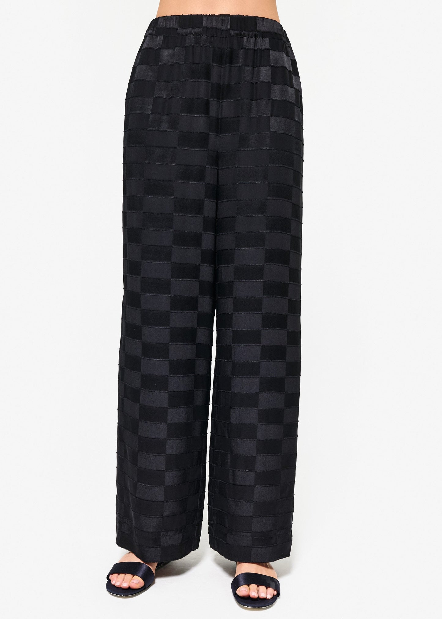 Medina Burnout Wide Leg Pant Black
