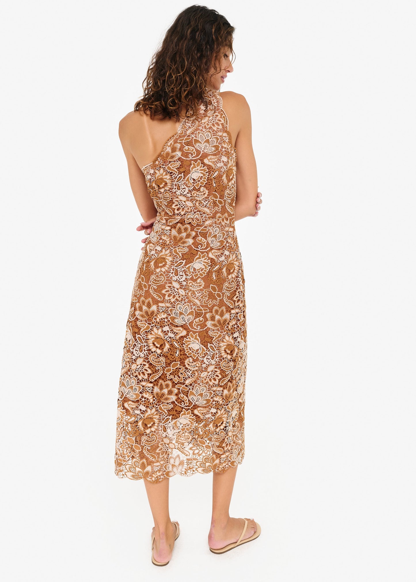 Sintra Crochet Dress Brown