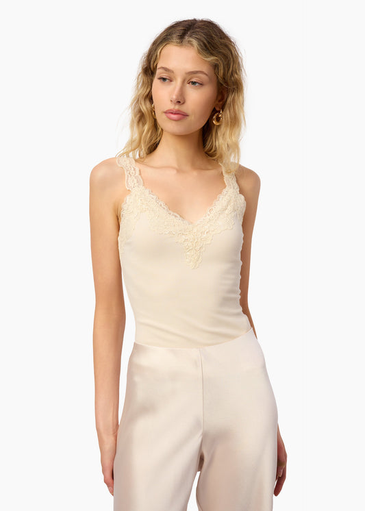 Lani Rib Knit Tank Bone