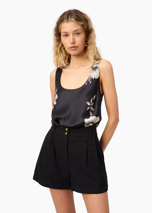 Andressa Camisole Black Botanical