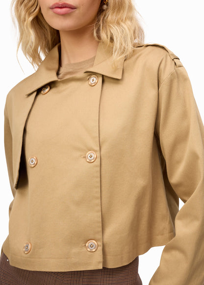 Evans Cropped Trench Miso