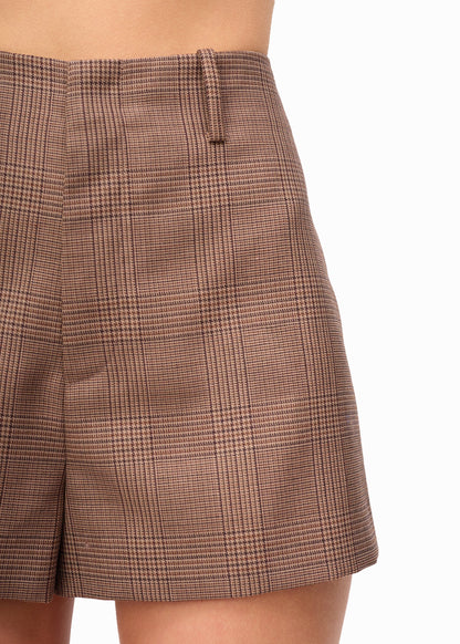 Jolie Plaid Short Fawn Plaid