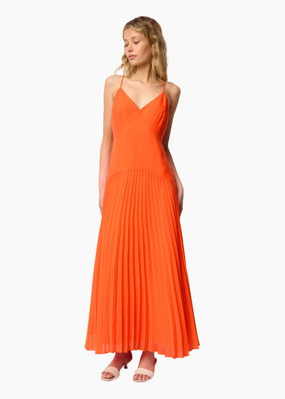 Jennelyn Chiffon Pleated Gown Clementine