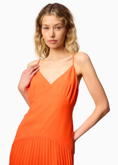 Jennelyn Chiffon Pleated Gown Clementine