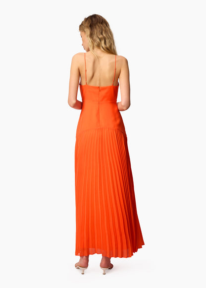 Jennelyn Chiffon Pleated Gown Clementine
