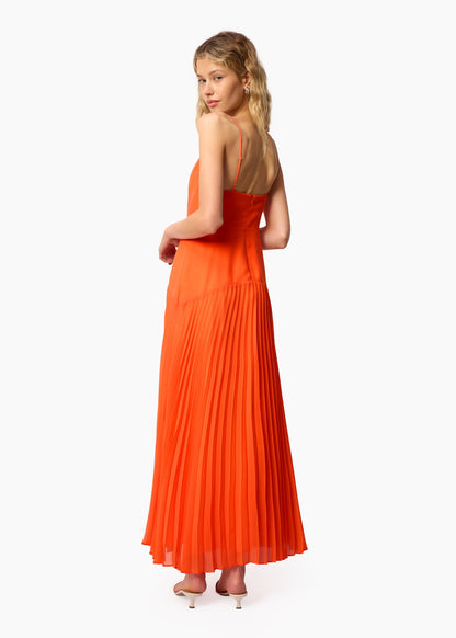Jennelyn Chiffon Pleated Gown Clementine