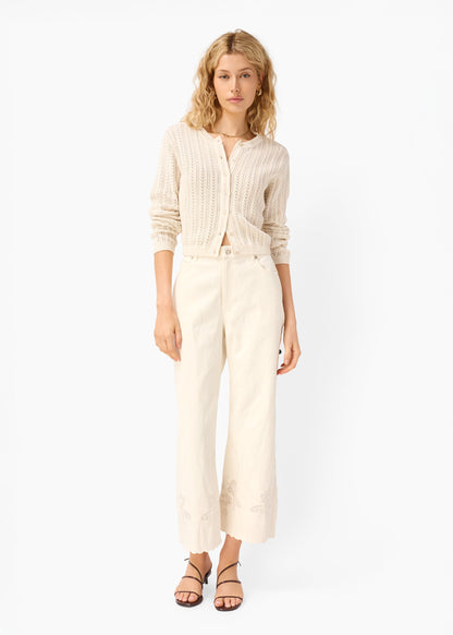 Dresden Cropped Cardigan Macadamia
