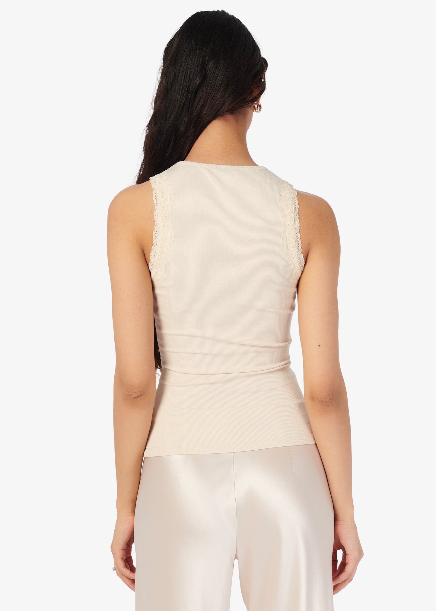 Rian Rib Knit Tank Bone