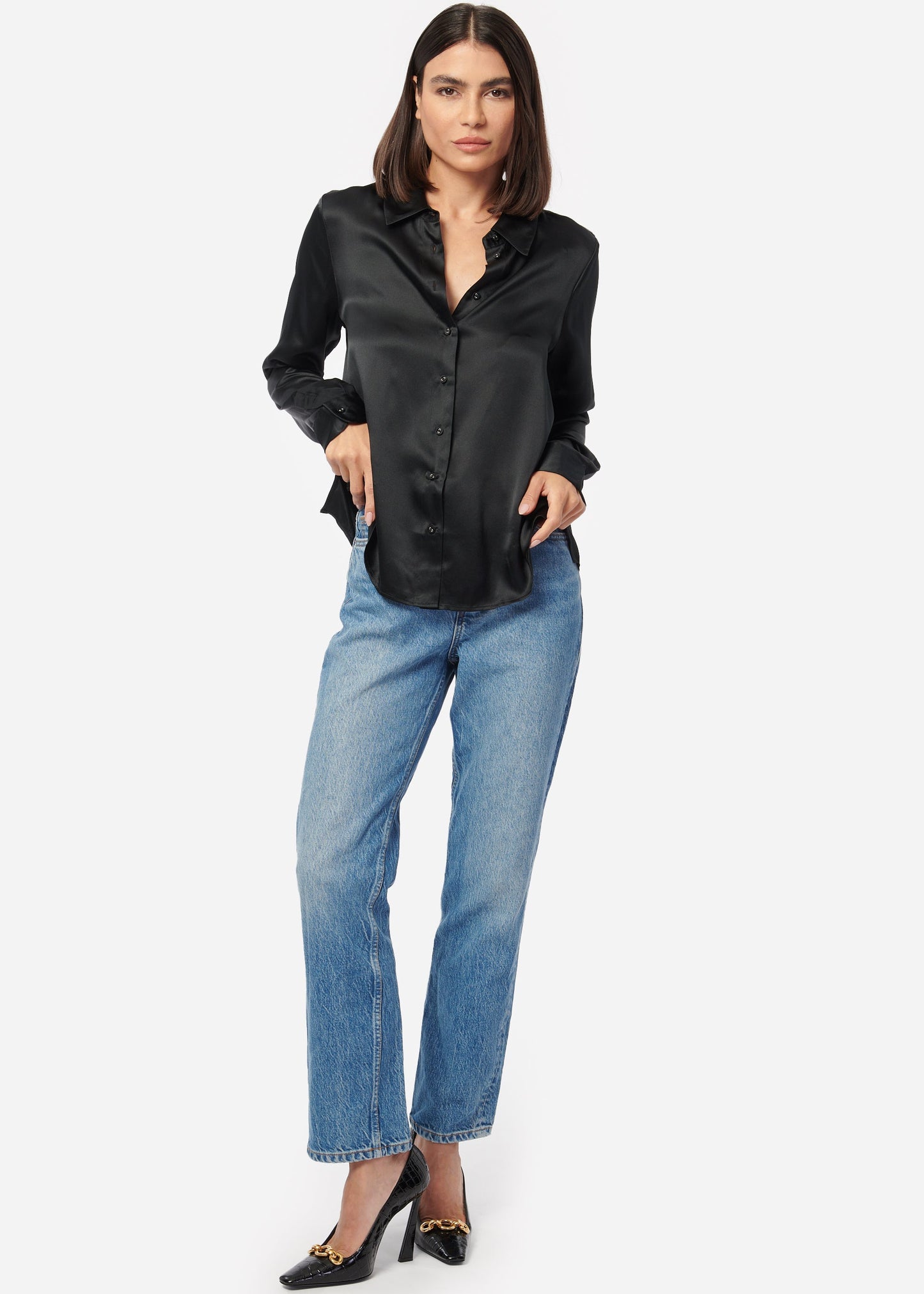Crosby Silk Blouse Black