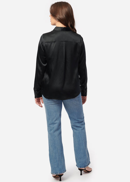 Crosby Silk Blouse Black