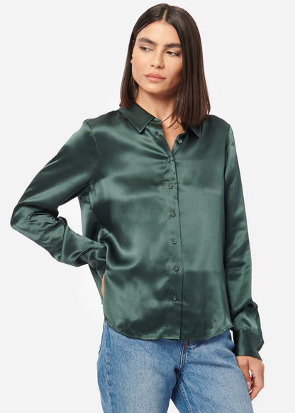 Crosby Silk Blouse Hunter