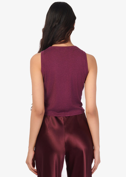 Dia Silk Cashmere Sweater Vest Blackberry