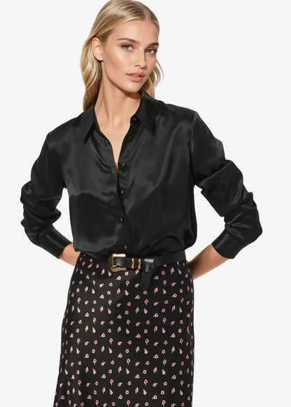 Crosby Silk Blouse Black