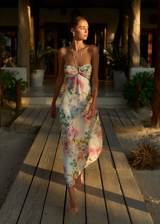 Calliope Chiffon Maxi Dress Summer Solstice