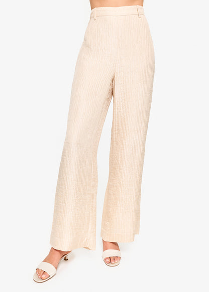 Serra Wide Leg High Rise Pant Bone