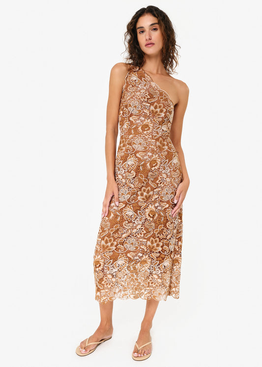 Sintra Crochet Dress Brown