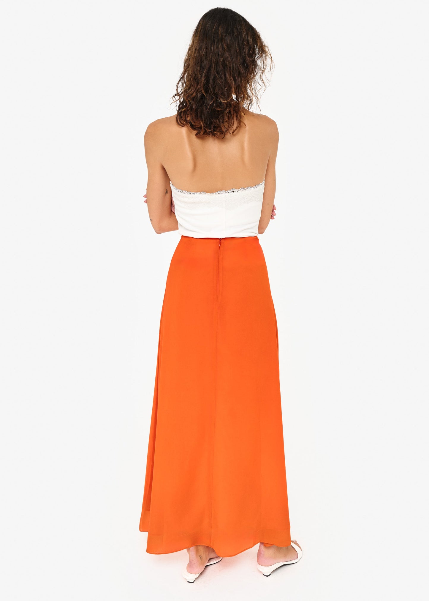 Rama Strapless Rib Knit Camisole White