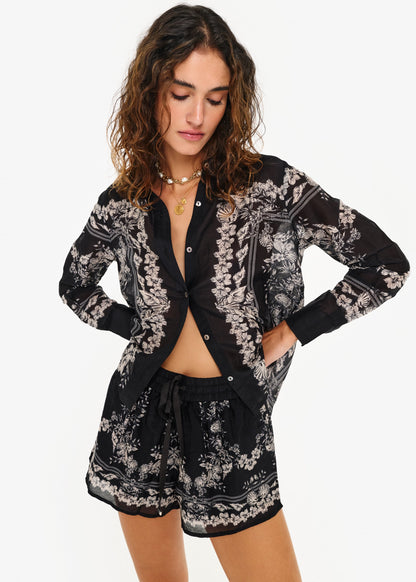 Rafella Top Black Seasidebandana